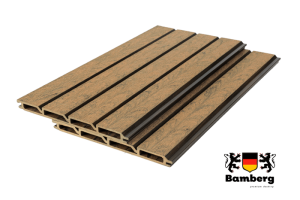 Заборная доска из ДПК Bamberg, Universal Board, African Bubinga (Африканская Бубинга)