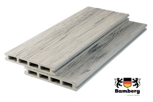 Террасная доска Bamberg SquareFossiled, Karelian Birch (Окаменелое дерево)  — Black Deck