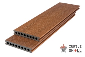 Террасная доска из ДПК Turtle Shell Round Thai Teak, Co-Extrusion (Dual)